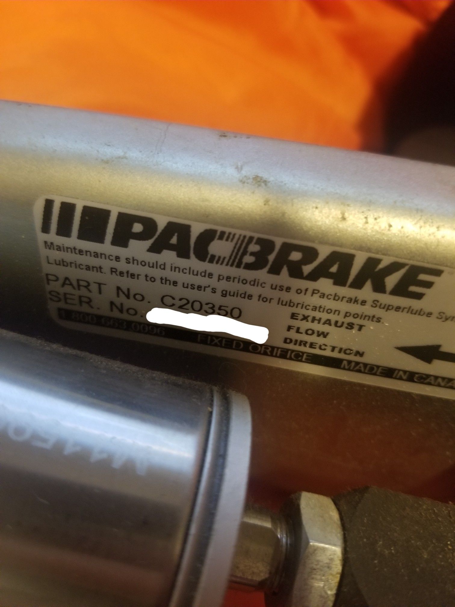 Pacbrake C20350 EXHAUST BRAKE