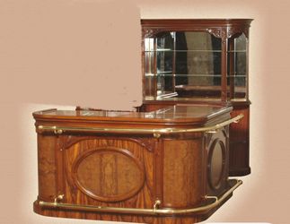 Solid Wood Cocktail Bar with Wood Top