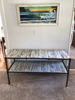 Rustic beach chic console table / buffet