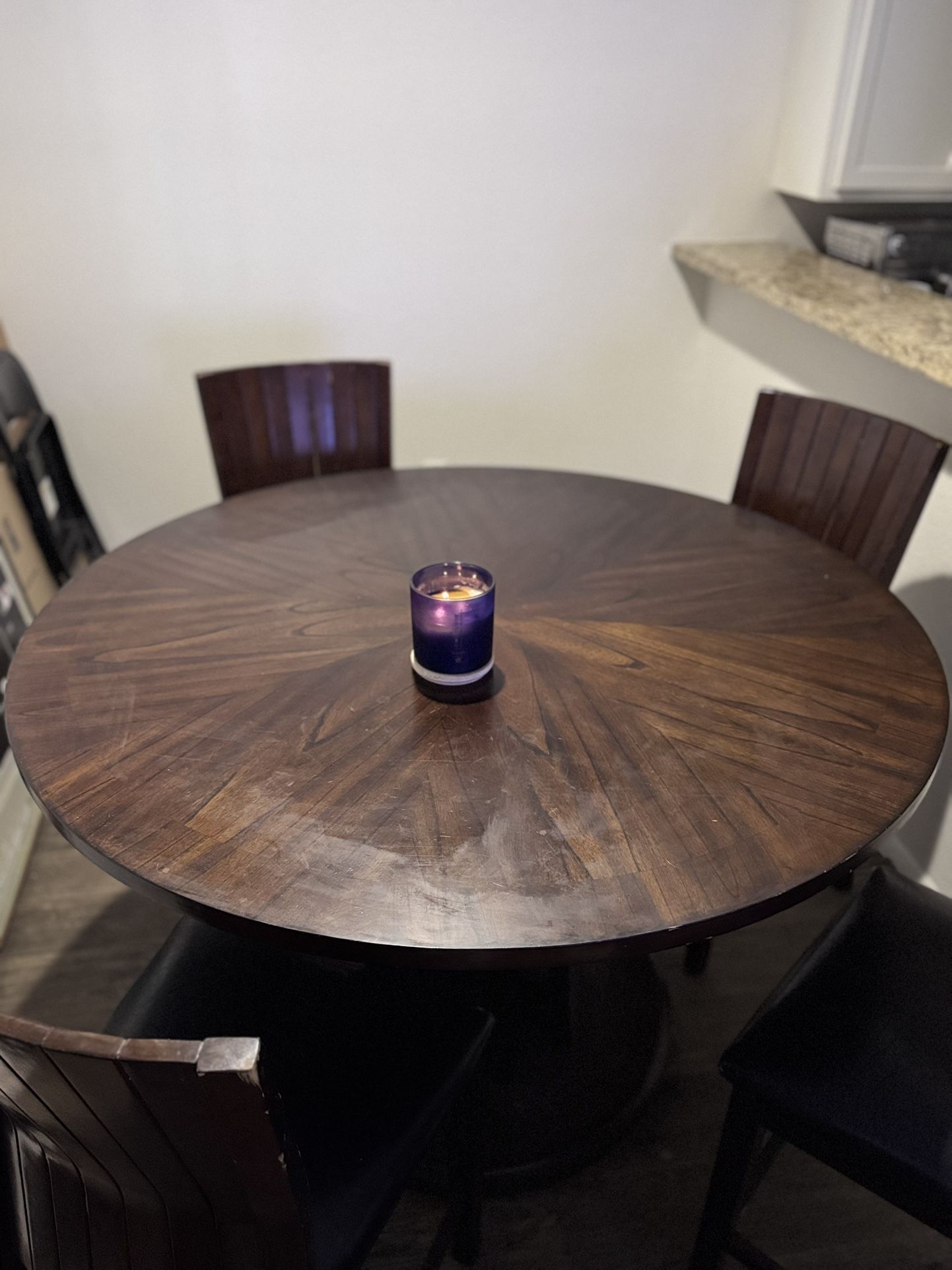 Wood Dining Room Table With 4 Chairs