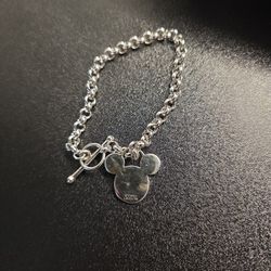 Silver Mickey Mouse Charm Bracelet 