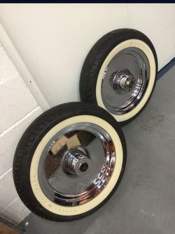 Chrome Front And Rear Wheels for 1995 Harley-Davidson FLSTF Fatboy