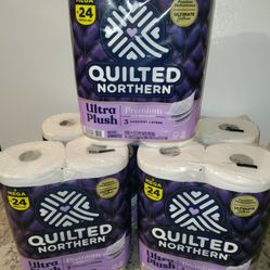 Quilted Northern Toilet Paper! 6 Mega=24 Reg. Rolls