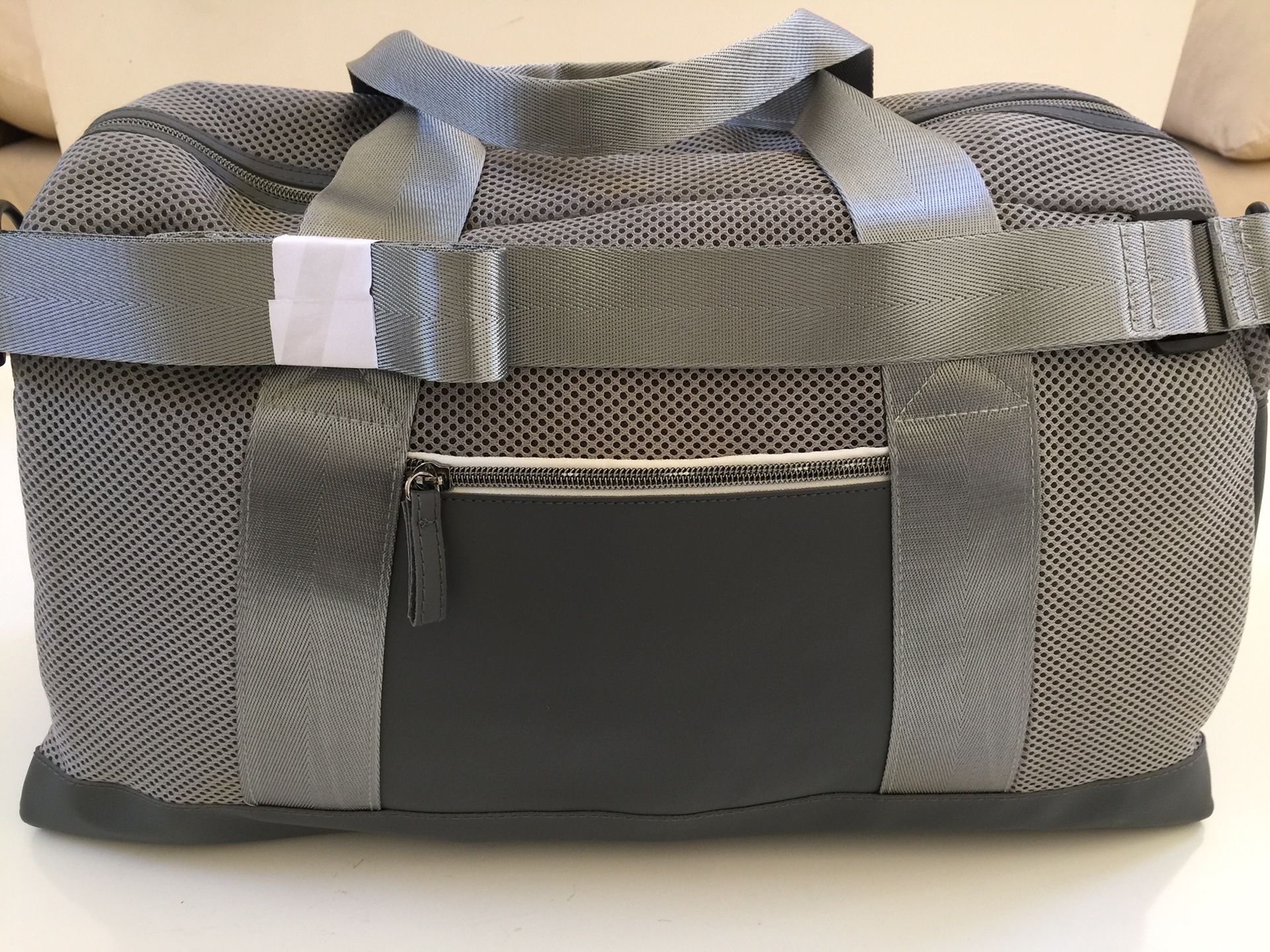 Brand New Gray Duffle / Gym Bag