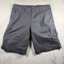 The North Face Cargo Shorts Men’s 38 Gray Nylon Blend Hiking Outdoor #3084