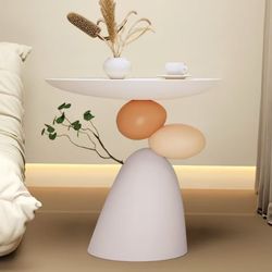 ❤️‍🔥 Abstract Resin Side Table With Plant Art Decoration$100