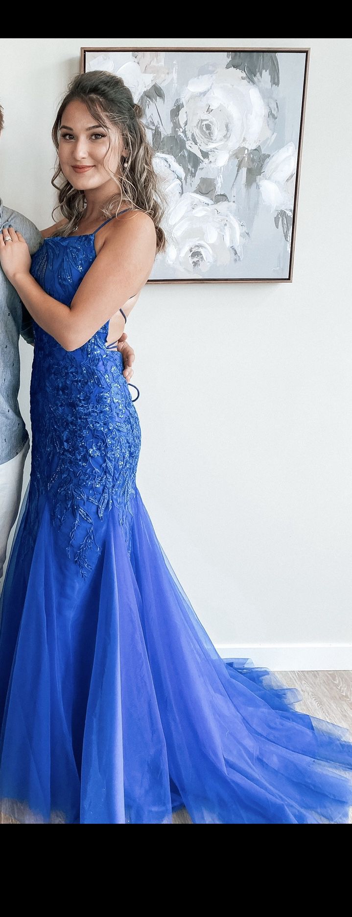 Royal Blue Mermaid Prom/Formal Dress With sequin details Open back