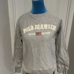 Women’s Polo Jeans Co. Ralph Lauren Gray Crewneck Sweatshirt – Size Medium