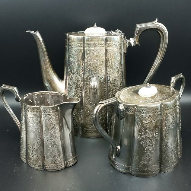 Early 1900 Sterling Plated Tea Set