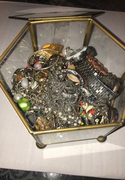 Random jewelry with jewelry box