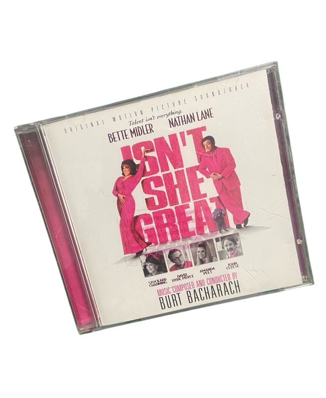The soundtrack CD for the 2000 film "Isn't She Great," composed and conducted by Burt Bacharach