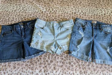 Girls Denim Shorts, Size 14