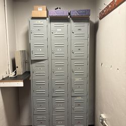 Industrial 36-Door Metal Locker Unit - Great for Employee or Gym Use