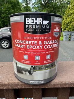 BEHR Concrete & Garage 1-Part Epoxy Coating | NO. 901 Silver Gray