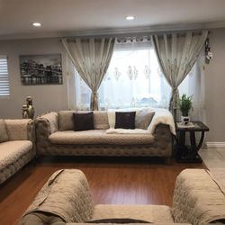 sofa and loveseat set with 2 chairs