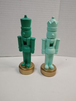 Wooden Nutcracker Figurines Set of 2