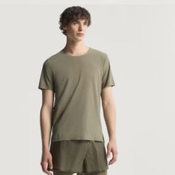 adidas ADI365 H. Koumori Men's Running Tee Shirt Size Small Olive Green JW0554