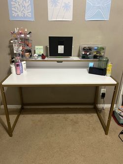 White and Gold Desk