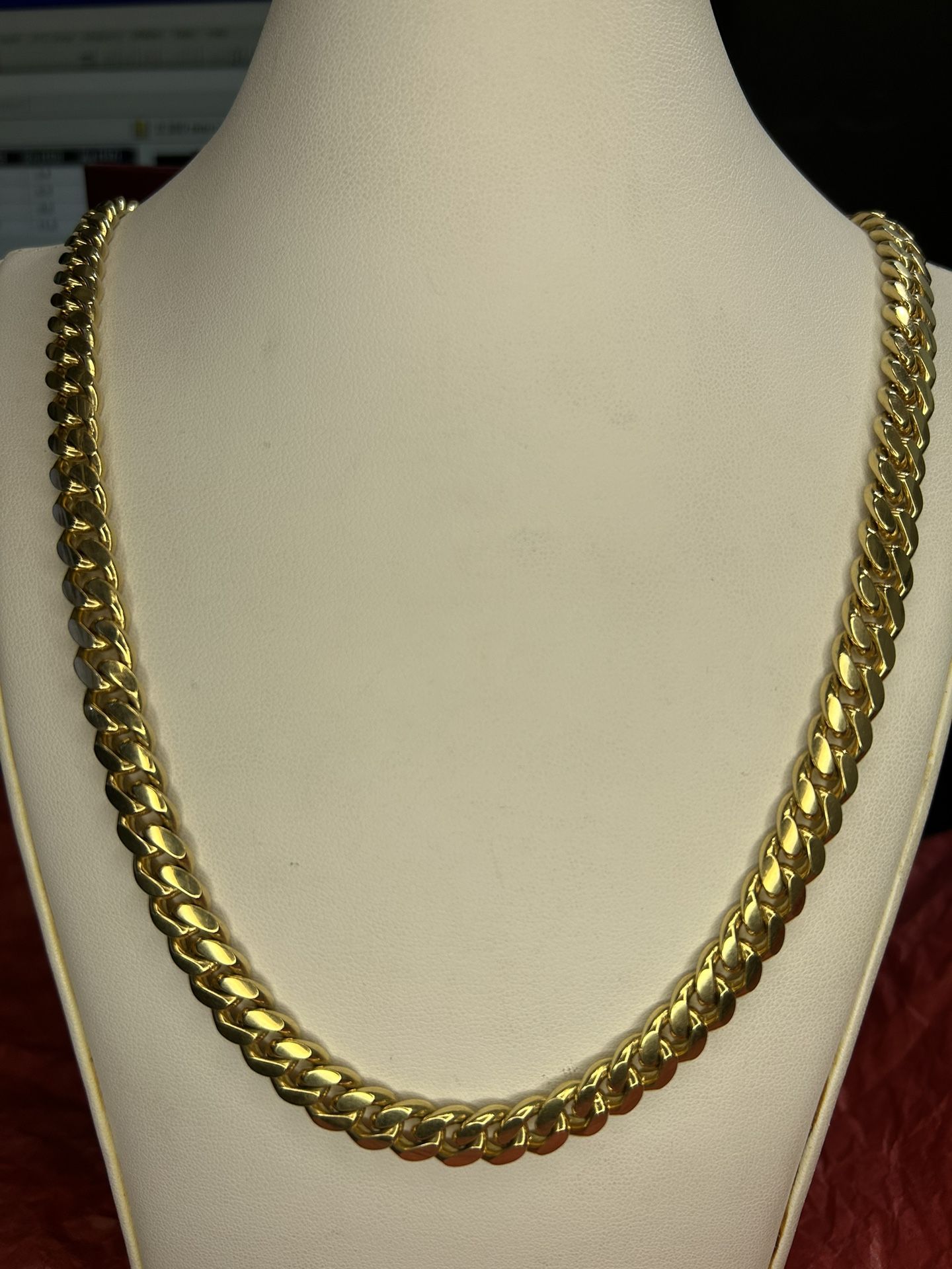 14K GOLD SOLID CUBAN CHAIN