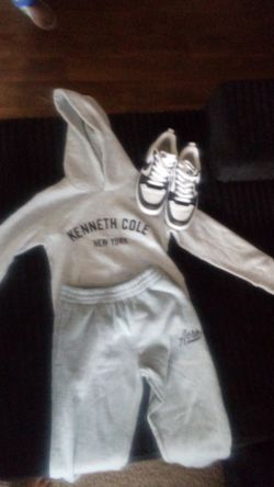 Aeropostale Pants- Size 12. Kenneth Cole Hoodie-Size 8. Nike Air Force 1s-Size 4.5