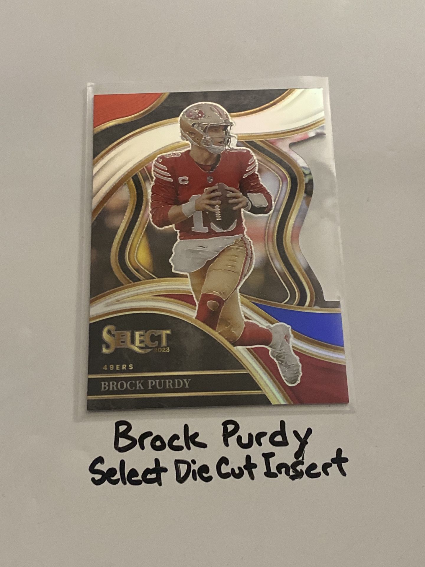 Brock Purdy San Francisco 49ers All-Pro QB Select Short Print Die Cut Insert Card.
