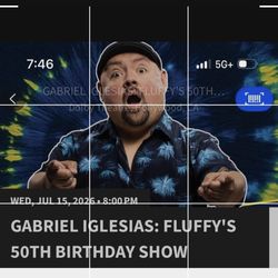 Two Tickets To  Fluffy 50th Birthday  Bash.