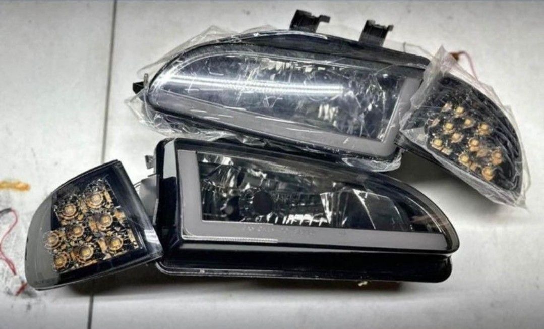 92-95 Honda Civic LED DRL Headlights Luces Micas Calaveras Faros Faroles Focos