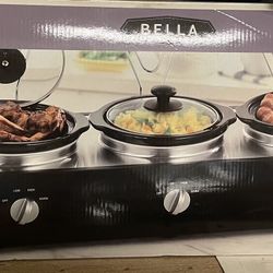 Bella Triple Slow Cooker Buffet