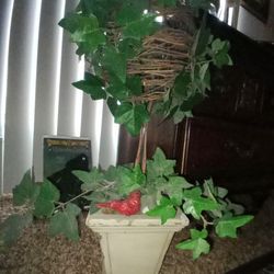 Artificial Topiary Tree (Approximately 25" Tall...A Little Wear And Tear In Ceramic Pot)