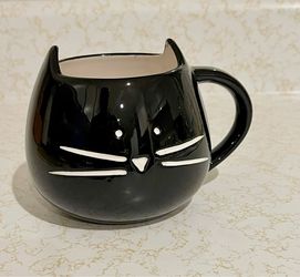 HOLIDAY TIME HALLOWEEN WITCH 3D BLACK CAT EARS COFFEE MUG CUP HOME DECOR