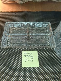 Old glassware Imperial relish trays and more. Selling is a bundle. $20 for everything. All sales final.