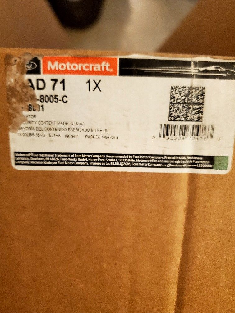 Ford Motorcraft Radiator RAD71 BL3Z-8005-C