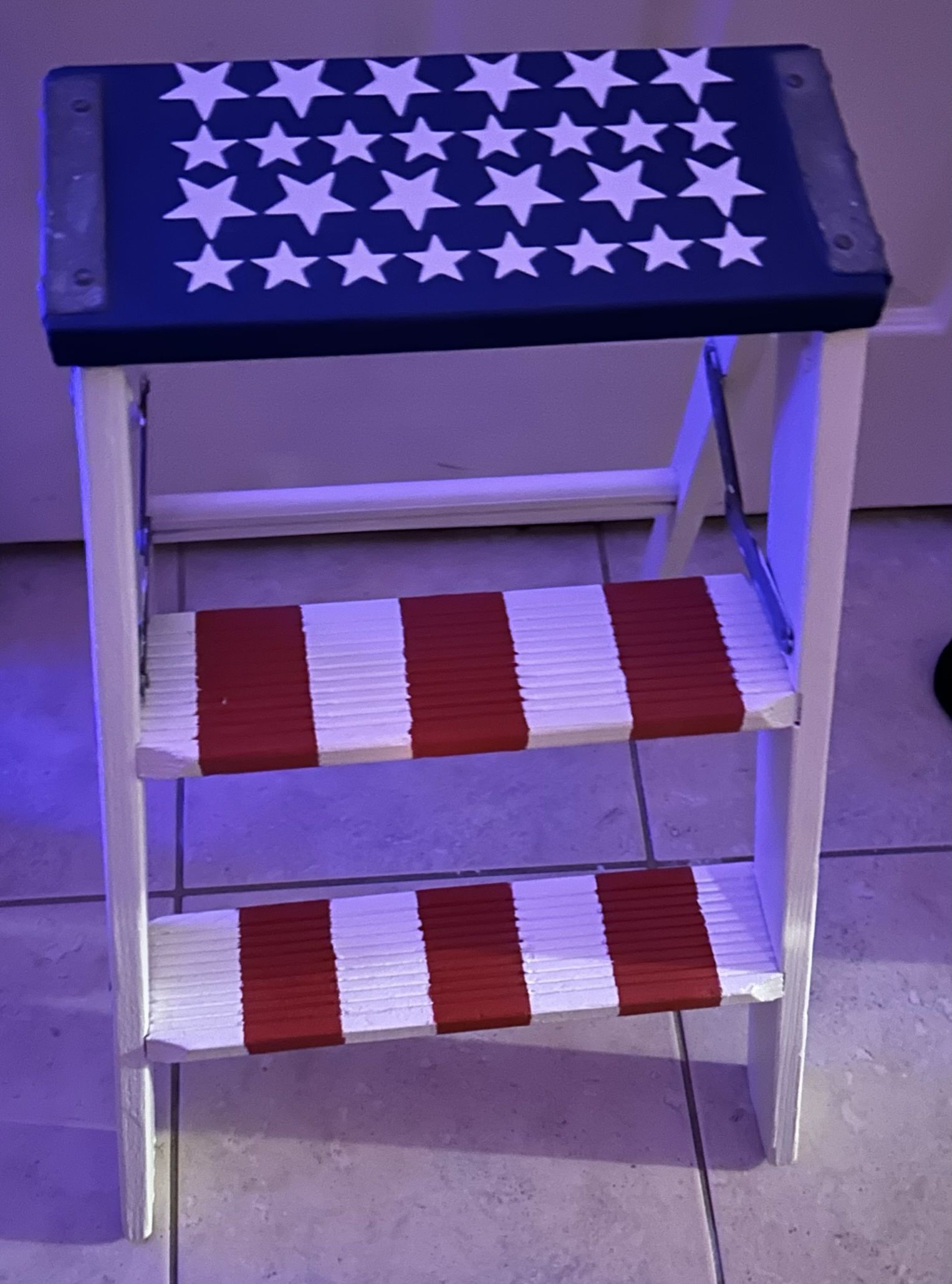 Milk Painted Flag Ladder