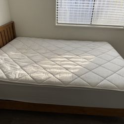 single bed frame and mattress