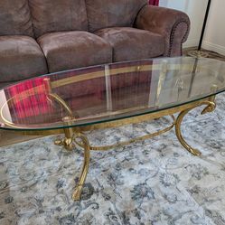 Vintage Glass Coffee Table