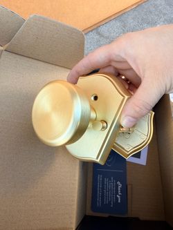 STARPY 6-Pack Gold Interior Door Knobs with Locks