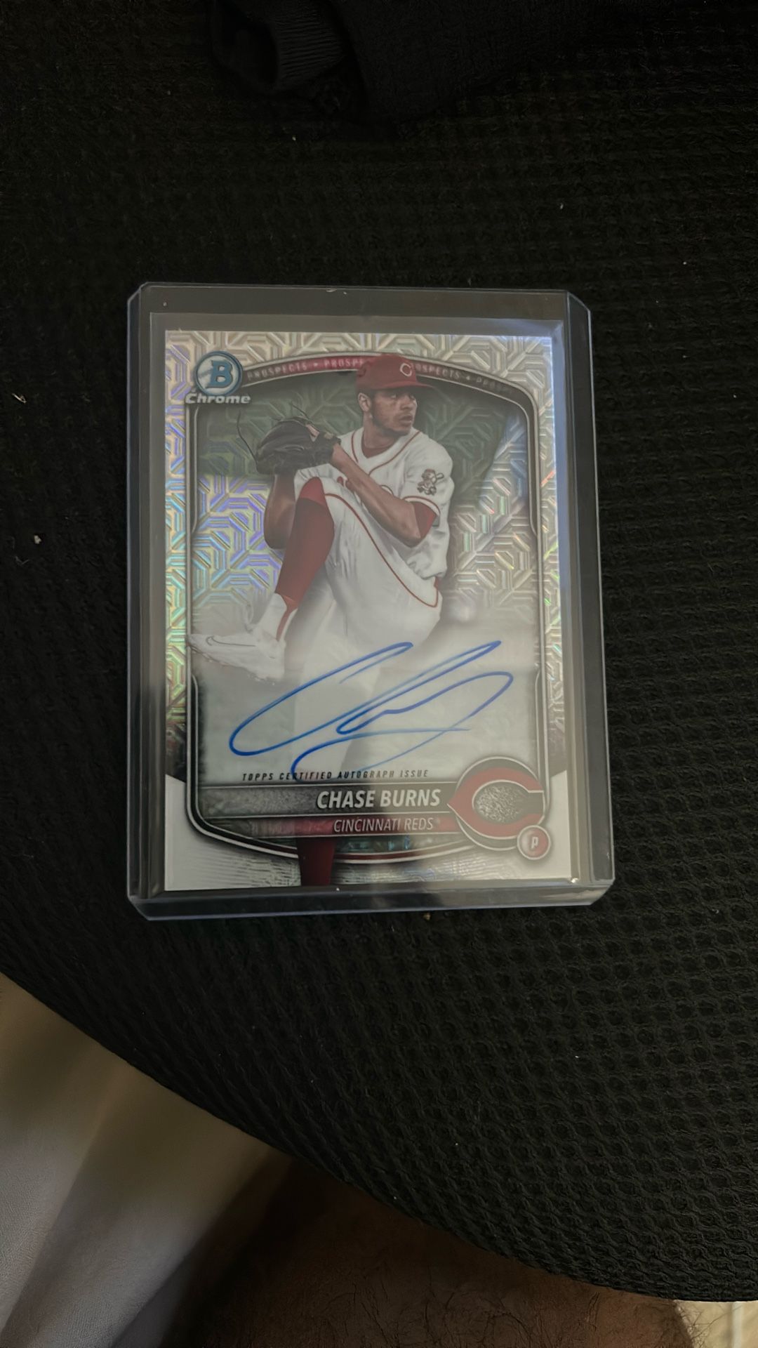 Baseball Cards/Sports Cards- Bowman Chrome Chase Burns Mojo Refractor Auto