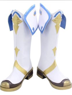 Genshin Impact Sucrose Boots Cosplay Shoes Custom Made Props Anime Halloween size 6.5