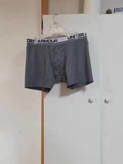 Under Armour Grey Boxer Briefs with White Logo Waistband