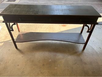 Wood console table