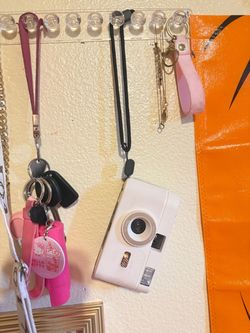 White Compact Film Camera with Strap
