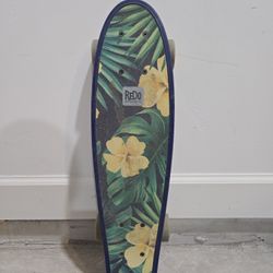 ReDo Skateboard Co. 22.5" x 6” Mini Skateboard - Hawaiian Floral, Penny Board