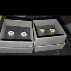 9mm Moissanite Stud Earrings