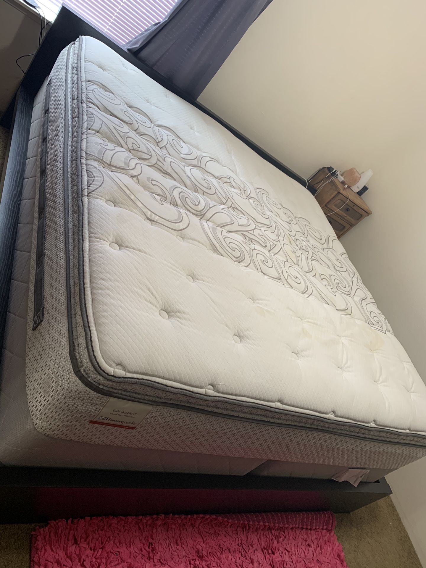 King size mattress and box spring (no frame)