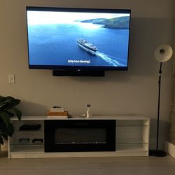 Modern TV stand with fireplace