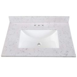 Home Decorators 31" Pulsar Engineered Stone Vanity Top w/ Sink SE31R-PR - New