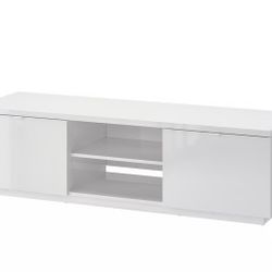 IKEA TV unit, high gloss white, 63x16 1/2x17 3/4 "