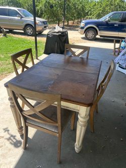 Farmhouse kitchen table and chairs