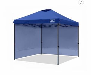 10×10 Pop Up Canopy Tent - With 2 Sidewalls - Navy Blue