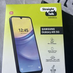 Straight Talk Samsung Galaxy A15, 64GB, 5G, Black - Prepaid Smartphone [Locked to Straight Talk]